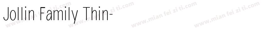 Jollin Family Thin字体转换